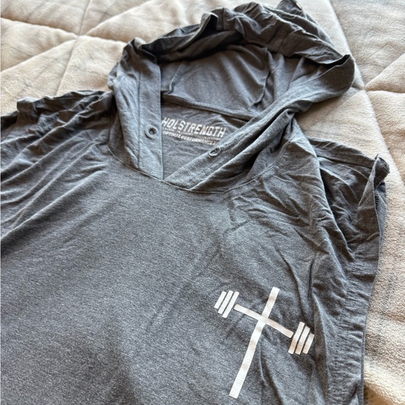 Men’s Holstrength Gym Hoodie/Tank Top Gray- Size Large - Picture 1 of 4